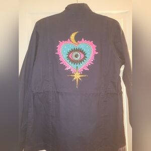 Gap jacket with evil eye